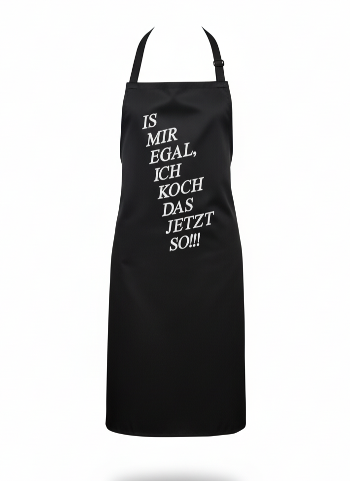 Bestickte Latzschürze aus Mischgewebe