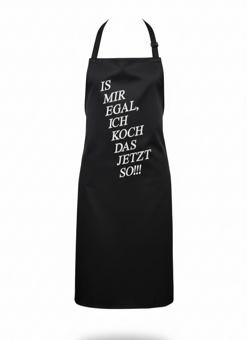 Bestickte Latzschürze aus Mischgewebe